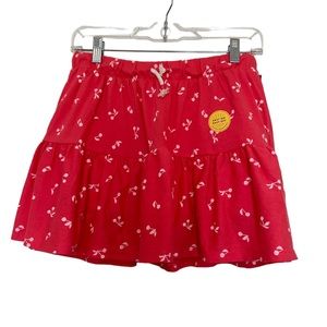 Girl’s Bright Pink Skirt with White Cherry Print. Size XL (14)
